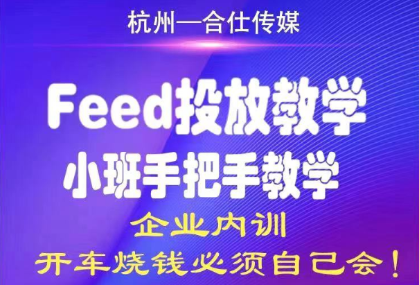 合仕传媒·Feed投放教学，价值12800元