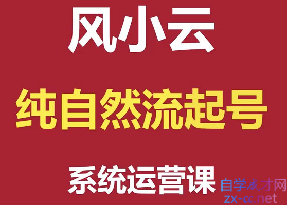 风小云·纯自然流起号系统运营课，价值4980元