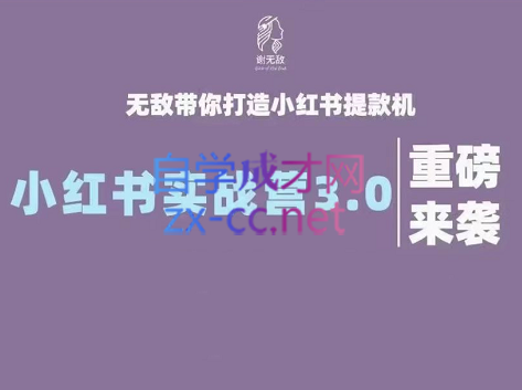 谢无敌·小红书实战营3.0，价值7999元