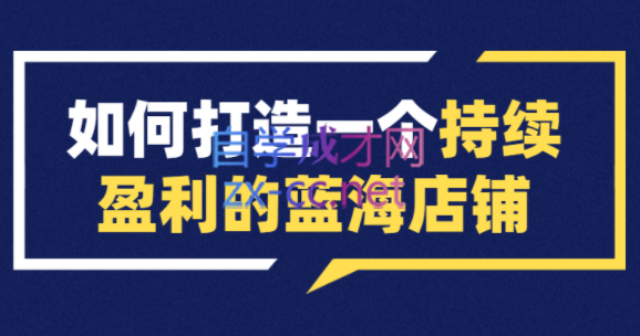 幕思城·如何打造一个持续盈利的蓝海店铺【更新12月】，价值5800元