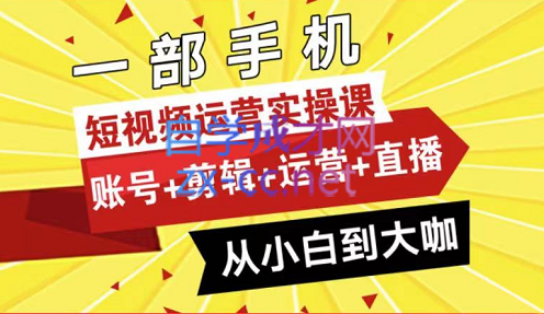 晨哥·短视频运营实操课，价值498元