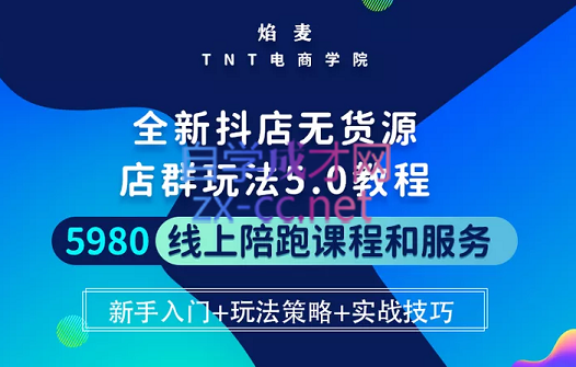 焰麦TNT电商学院·抖店无货源5.0进阶版密训营，价值5980元