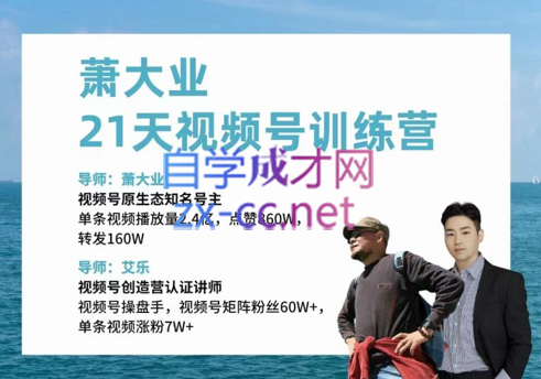 萧大业·21天视频号训练营（第12期），价值1999元