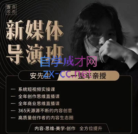 亲爱的安先生·新媒体导演班，价值5980元