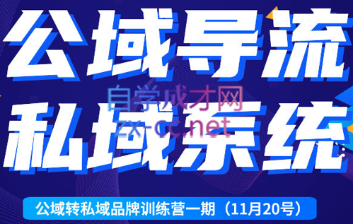 金圈圈·公域转私域品牌训练营一期，价值5800元