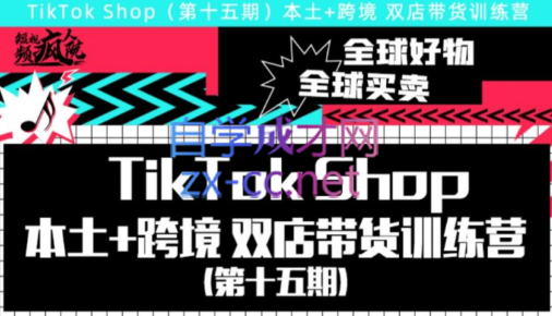 疯人院·TikTok Shop本土+跨境，双店带货训练营（第十五期）