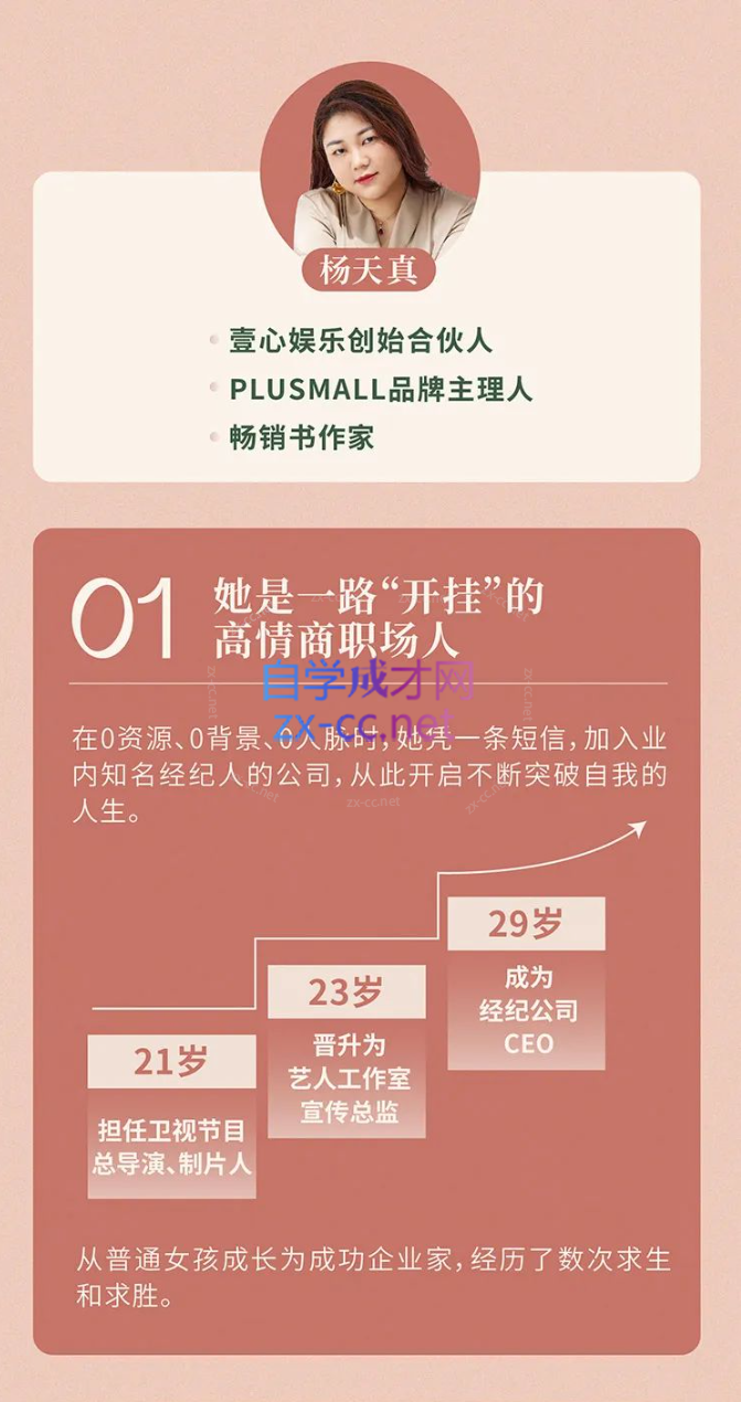 杨天真如何打造个人品牌，为自己代言+高情商+真案例课