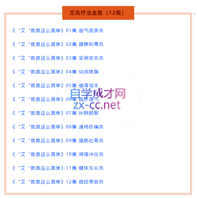 赵吉平“艾”就是这么简单（养生堂）12集