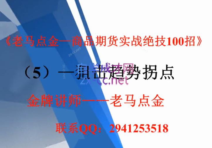 老马点金商品期货实战绝技100招 共7视频