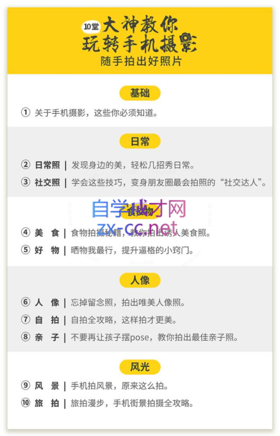 大神教你玩转手机摄影，随手拍出好照片（完结）
