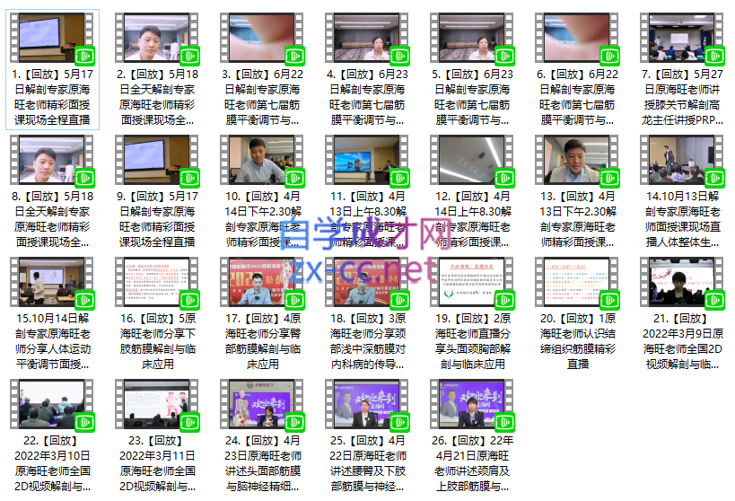 原海旺老师系列课程筋膜解剖与临床应用