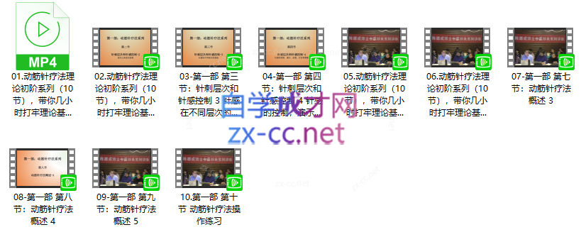陈德成动筋针疗法全系列课程 11.41G