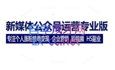 欣策学院·新媒体运营微信公众号运营加粉变现H5原创收益系统课