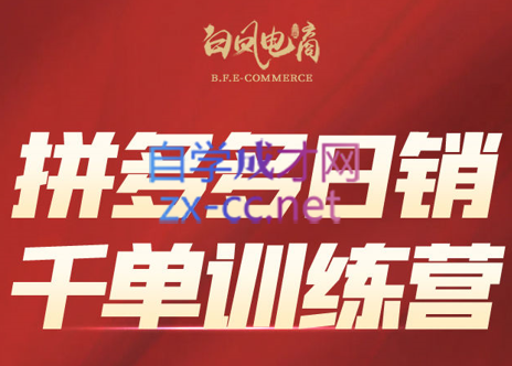 白凤电商·拼多多日销千单训练营（更新6月）