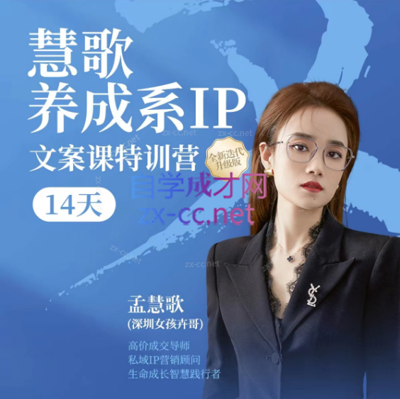 慧歌(深圳女孩卉哥)养成系IP文案课特训营价值5933元