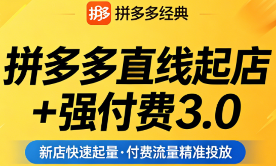 泓一老师·拼多多直线起店+强付费3.0（更新6月）