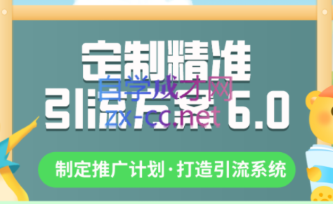 制定精准引流方案专栏6.0，价值1380元